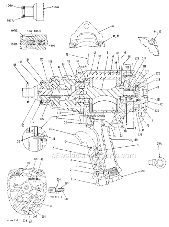 Page A Diagram and Parts List for CP6060 T021604 Chicago Pneumatic Wrench
